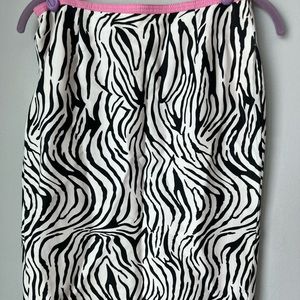 EUC Cynthia Cynthia Steffe Zebra Pencil Skirt Size 2